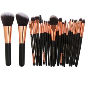 Set 22 Pensule Profesionale Makeup, Negru-Auriu
