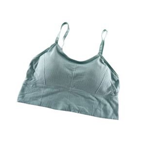 L/XL - Bustiera Sport pentru Dama, cu Bretele Reglabile si Spatele Gol, Fara Cusaturi, Model Push Up, Mint,   MIX14116-1248
