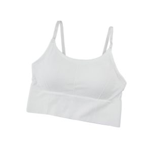 L/XL - Bustiera Sport pentru Dama, cu Bretele Reglabile si Spatele Gol, Fara Cusaturi, Model Push Up, Alb,    MIX14111-1238