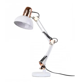 Lampa profesionala pentru masa de manichiura sau pentru birou, cu suport,  reglabila, culoare alb/bronz