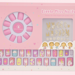 Set 48 Unghii Copii False Press On Magic Unicorn HK003